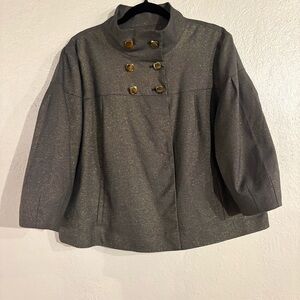 Apostrophe Charcoal Blazer with Subtle Metallic sparkles